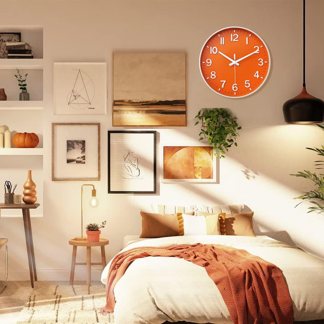 HZDHCLH Funkuhr 30 cm Grosses Ziffernblatt Wanduhr Geräuschlos,Geeignet für Schule, Zuhause, Wanddek