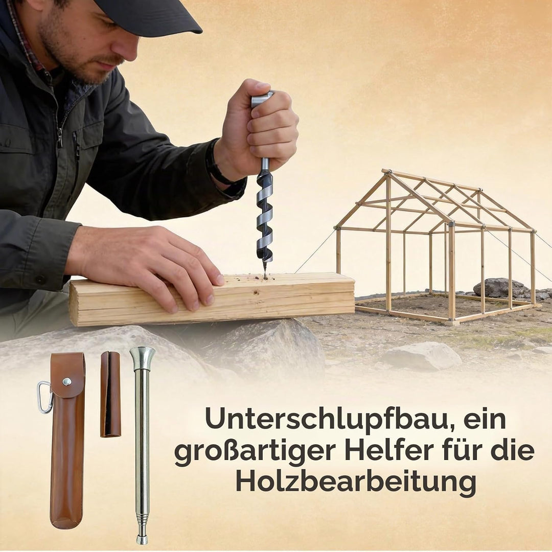 Bushcrafts Hand Auger, Handbohrer Bushcraft, Holzbearbeitung Handbohrer, Schlangenbohrer Bushcraft M
