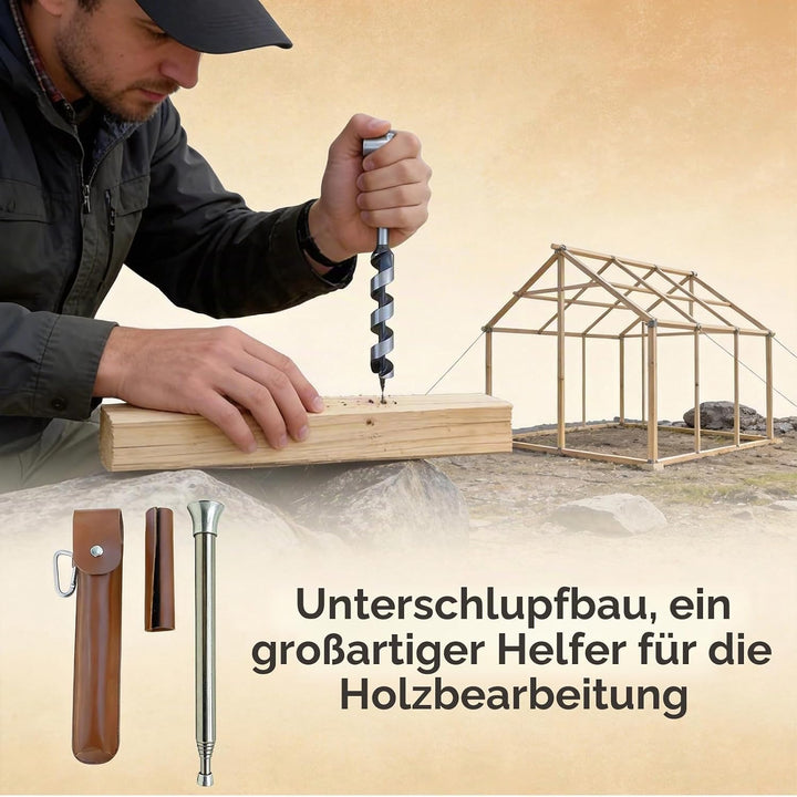 Bushcrafts Hand Auger, Handbohrer Bushcraft, Holzbearbeitung Handbohrer, Schlangenbohrer Bushcraft M