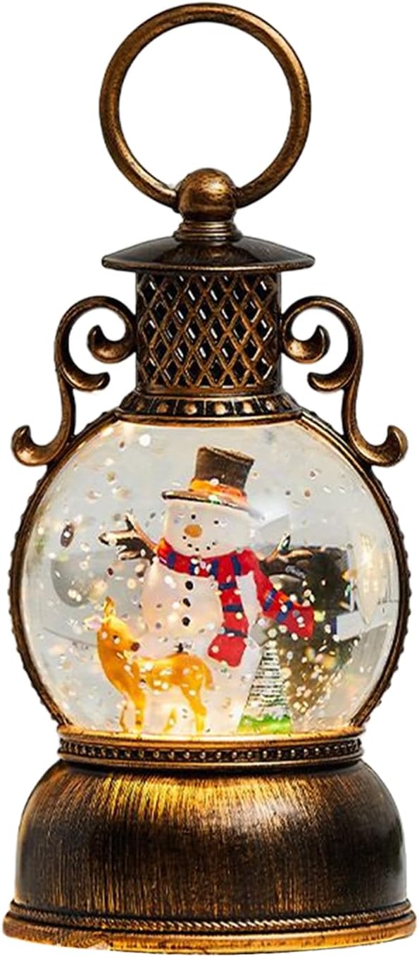 Weihnachts Schneekugel - 6-Stunden Timer mit Musik,Weihnachtliche Leuchtende Schneekugel Dekoration