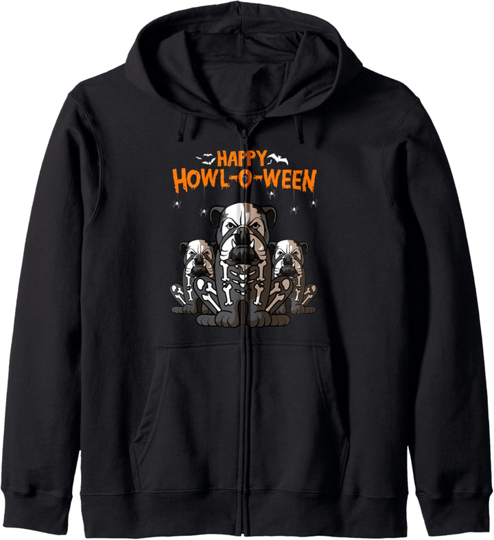 Howl-o-ween Bulldogge Hundekostüm Halloween Kapuzenjacke