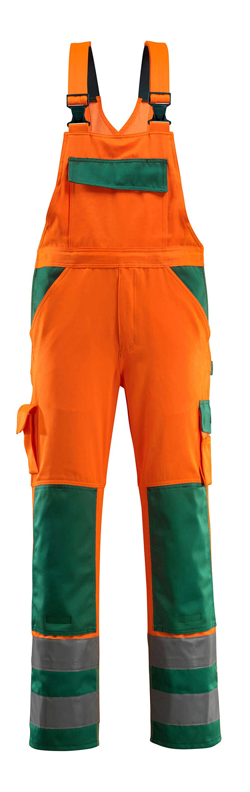 MASCOT Unisex Hose Latzhose Barras (1er Pack) 44 orange/grün, 46