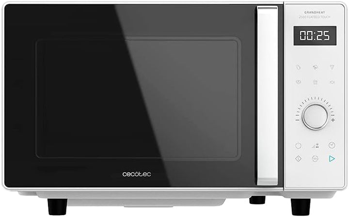 Cecotec Touch-Mikrowelle ohne Teller GrandHeat 2500 Flatbed Touch White. 800 W, 25 Liter Fassungsver