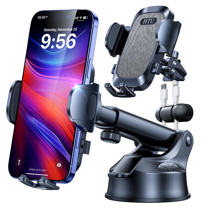 HTU 2026【Militär-Klasse】 Handyhalterung Auto【Stärkste Saugnapf & Lüftung】 4 in 1 Handy Halterung Aut
