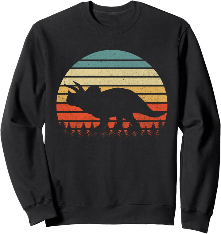 Vintage Triceratops Dinosaurus Sonnenuntergang Retro Sweatshirt