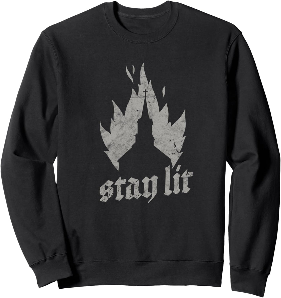 Occult Stay Lit Hexen Gothic Witch Burn Okkult Satan Kirche Sweatshirt