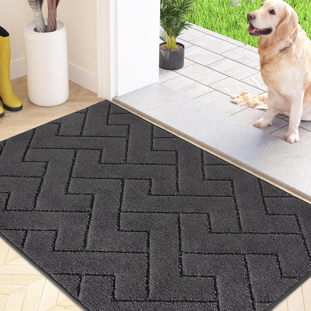 FCSDETAIL Schmutzfangmatte Innen 50 x 80 cm, rutschfeste Fussmatte, waschbar Sauberlaufmatte, absorb
