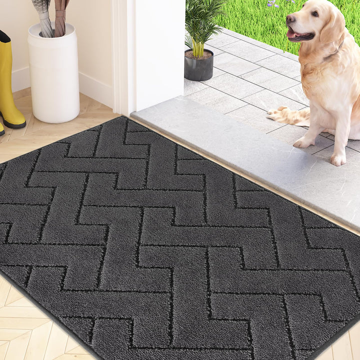 FCSDETAIL Schmutzfangmatte Innen 60 x 90 cm, rutschfeste Fussmatte, waschbar Sauberlaufmatte, absorb