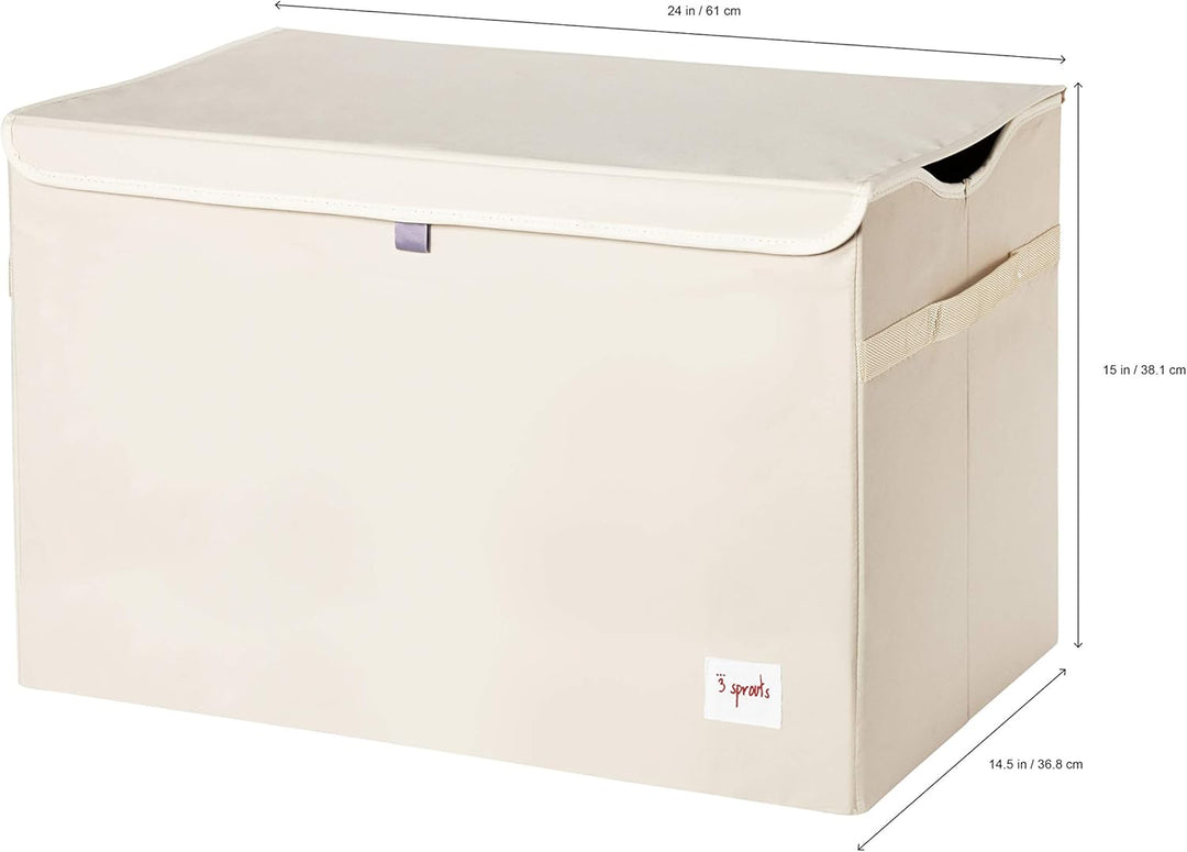 3 Sprouts Spielzeugkiste mit Deckel – Aufbewahrungsbox für Kinderzimmer, Spielzeugbox für Kinder, Sp