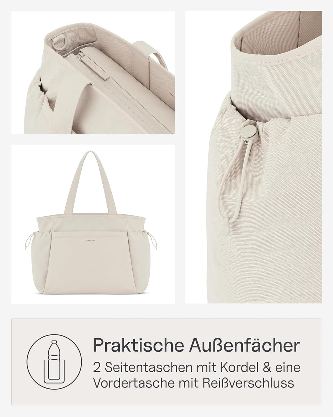 Kapten & Son Shopper Hellvi Diaper Set 25 L | Wickeltasche mit Kinderwagen- und Kofferbefestigung |