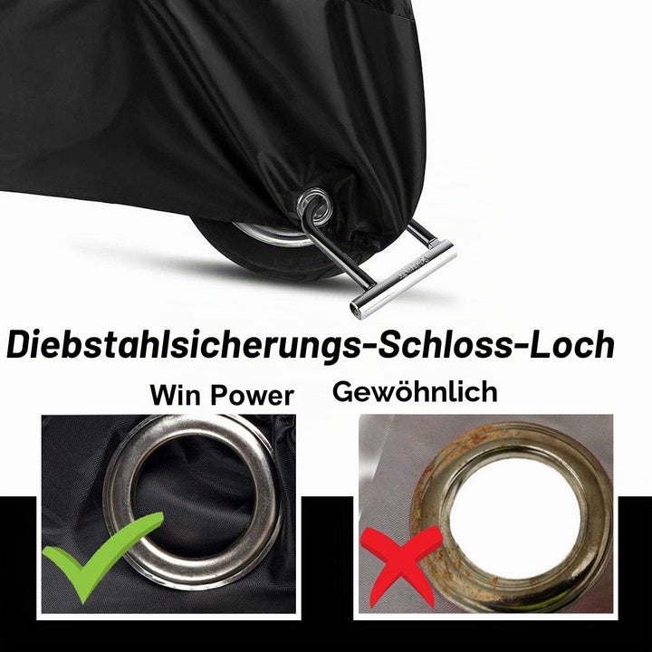 WinPower Motorradabdeckung Motorrad Abdeckplane Abdeckung Schutzhülle Windfest Wasserdicht 210D Outd