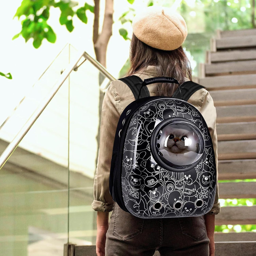 PETCUTE Hunderucksack,Atmungsaktive Hundetasche Haustier Hunde für Kleine Katzen Hunde,Raumkapsel Ha