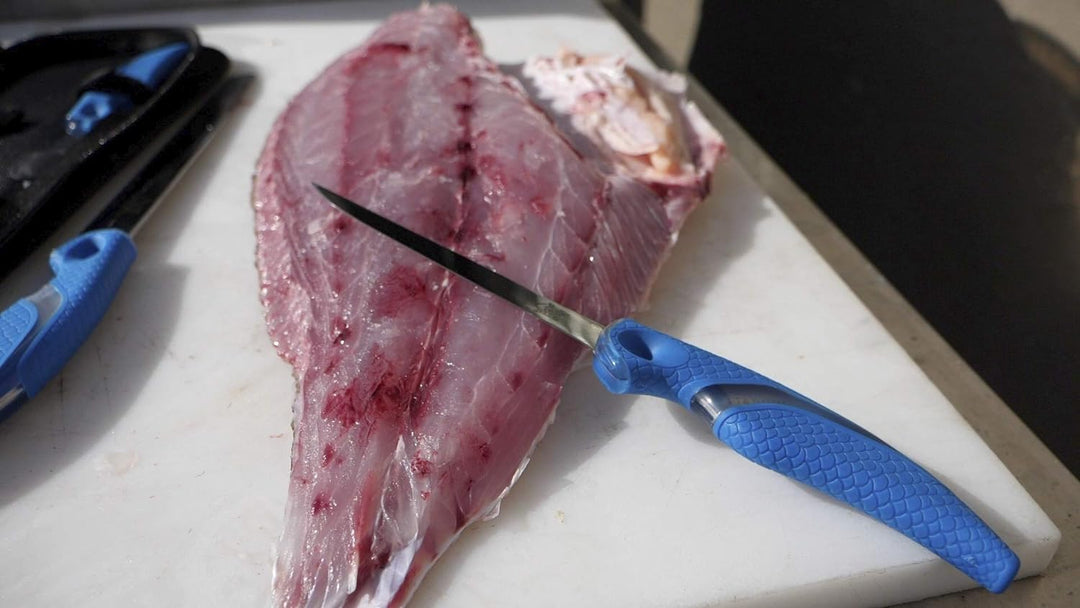 Cuda Anglermesser und Schärfer - Set, Edelstahl , 6-teilig, 18133, Blau