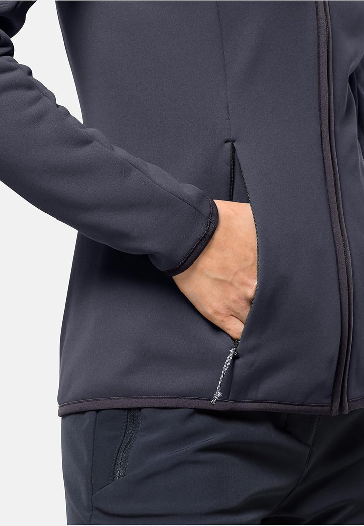 Jack Wolfskin Damen Baiselberg Hooded Fz W Fleecejacke L Dolphin, L Dolphin