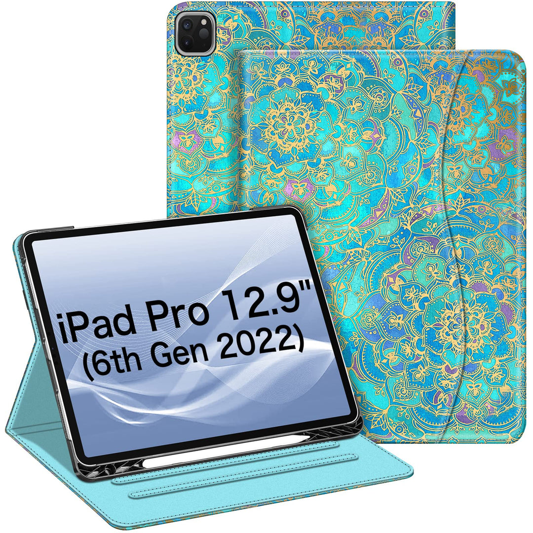 Fintie Hülle für iPad Pro 12.9 Zoll 2022 (6. Generation) / iPad Pro 12.9 2021/2020/2018 mit Stifthal
