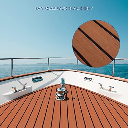 Bootsbodenmatte, Eva Teak Decking Pad, rutschfeste Eva Teak Decking Sheet Bootsboden Passend für Yac