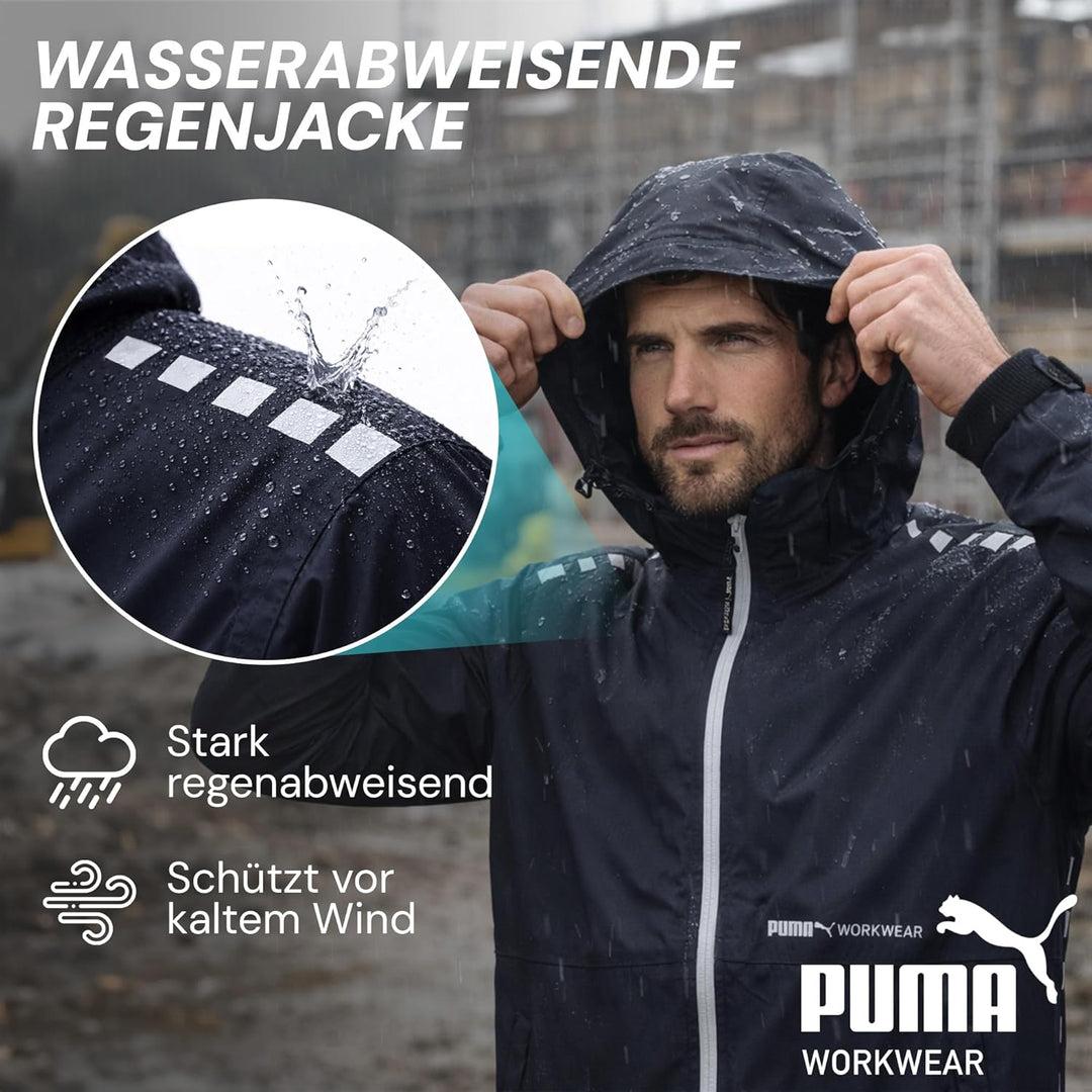 PUMA Workwear Essentials - Premium Regenjacke für Damen und Herren, robuste Allwetterjacke für den O