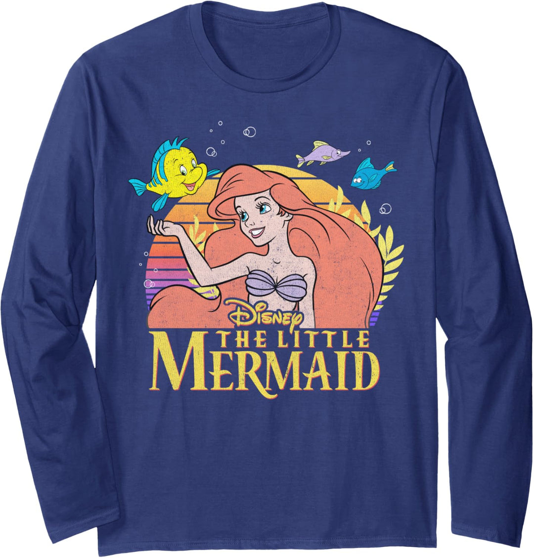 Disney Little Mermaid Ariel Flounder Logo C1 Langarmshirt