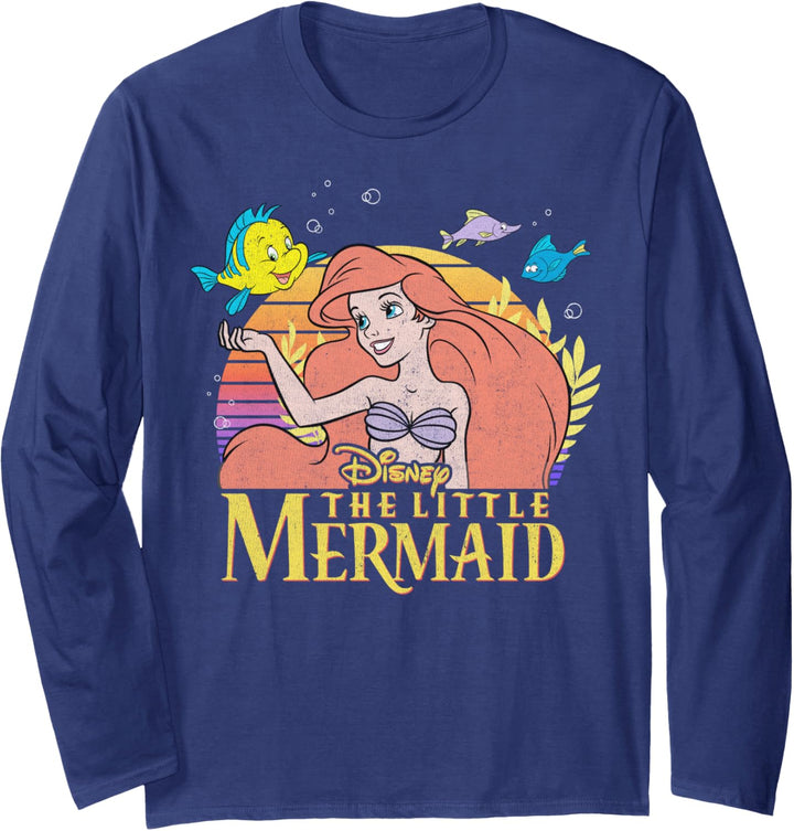 Disney Little Mermaid Ariel Flounder Logo C1 Langarmshirt
