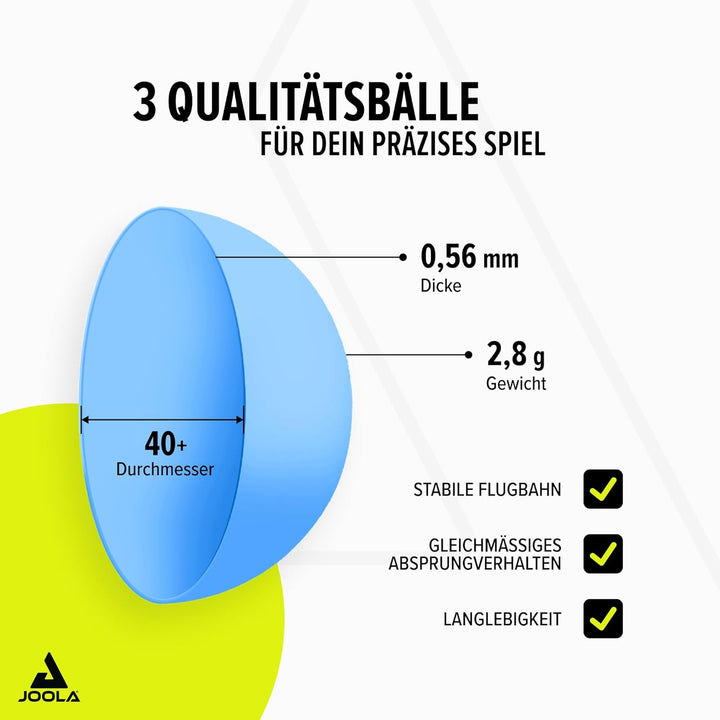 JOOLA Tischtennisschläger Set Colorato, Colorato Duo und Black&amp;White - Ideal für Familien, Anfänger