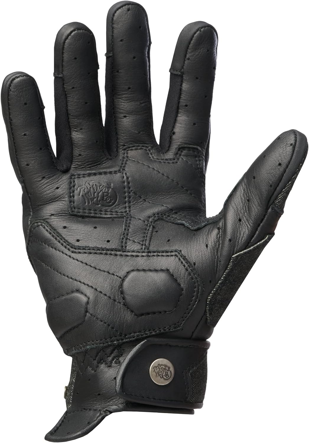BROGER Florida Leder Motorradhandschuhe für Männer Dyneema Fibre Knöchelschützer Perforation Touchsc