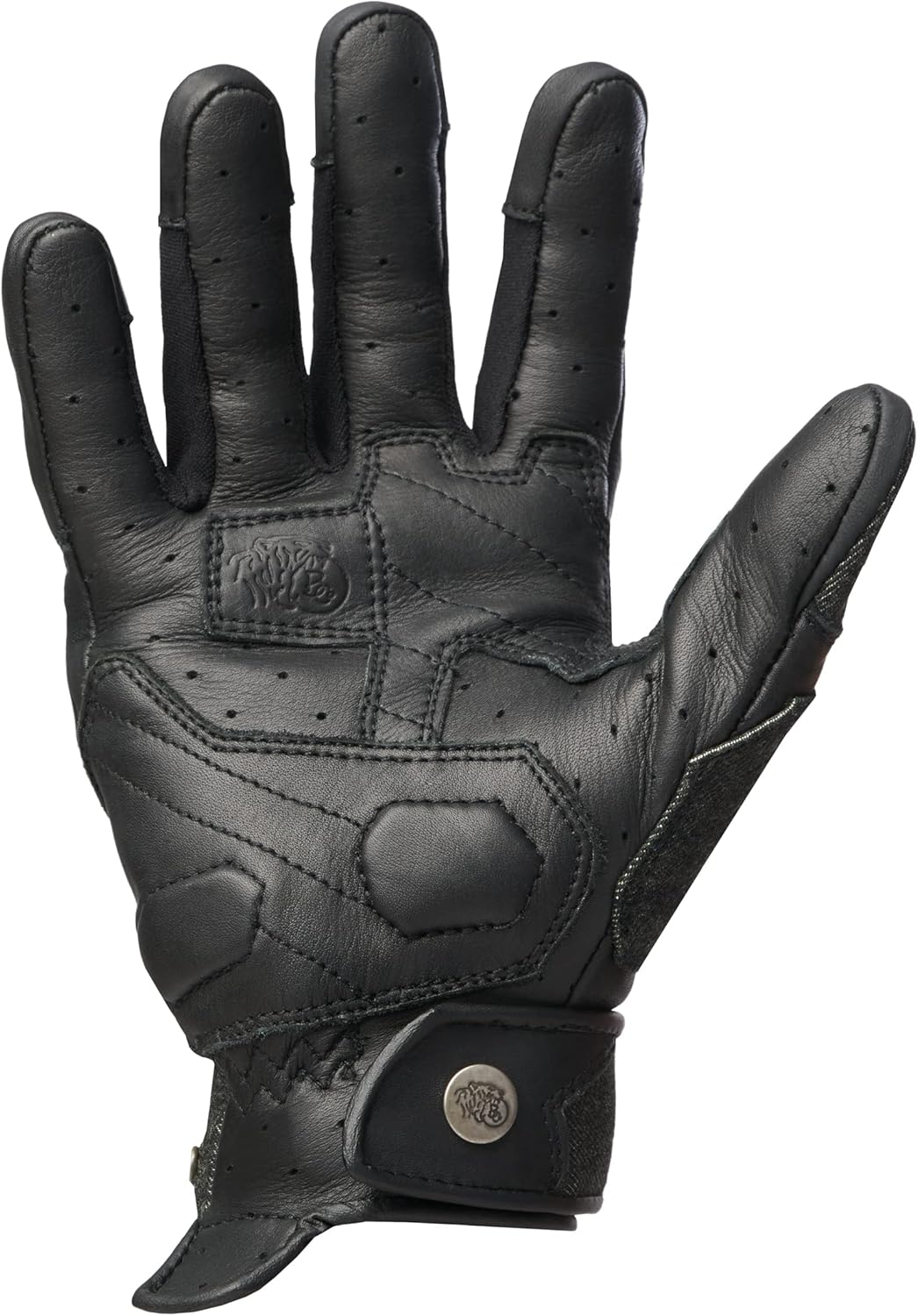 BROGER Florida Leder Motorradhandschuhe für Männer Dyneema Fibre Knöchelschützer Perforation Touchsc