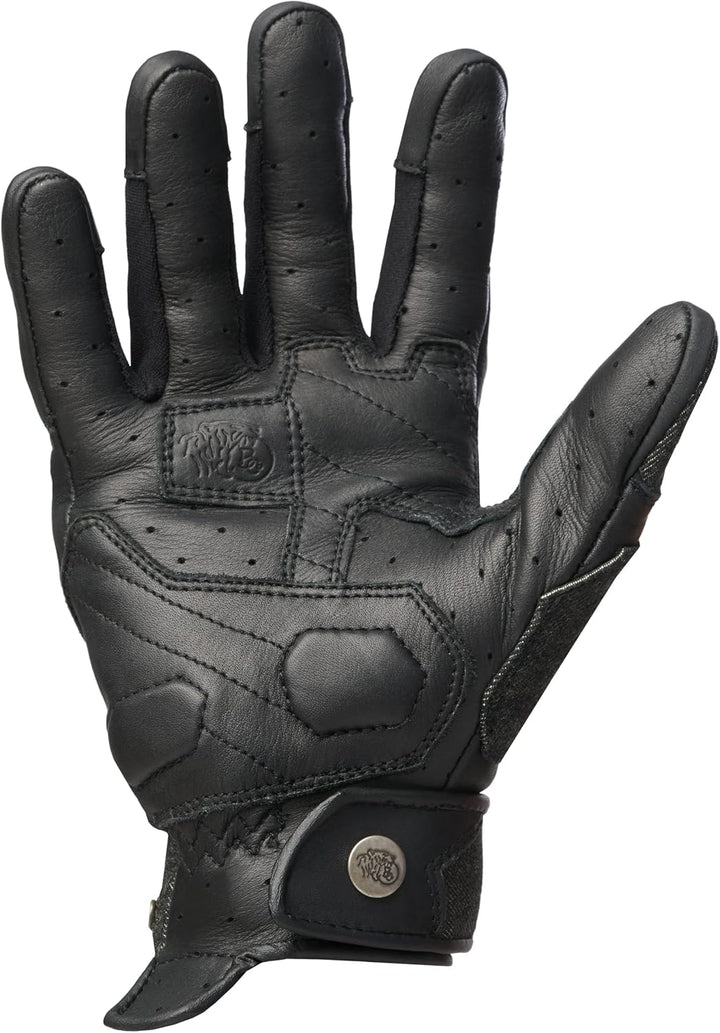 BROGER Florida Leder Motorradhandschuhe für Männer Dyneema Fibre Knöchelschützer Perforation Touchsc