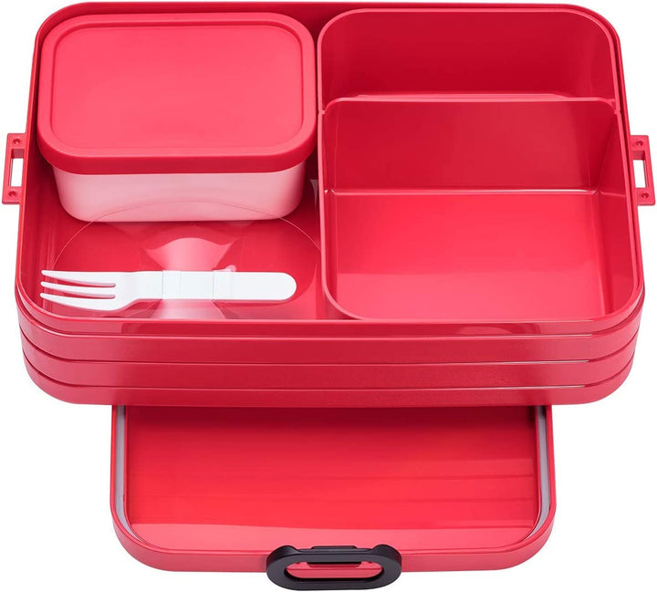 Mepal Brotdose Large - Brotdose mit Bento Box - Für 4 Sandwiches oder 8 Brotscheiben - Lunchbox für