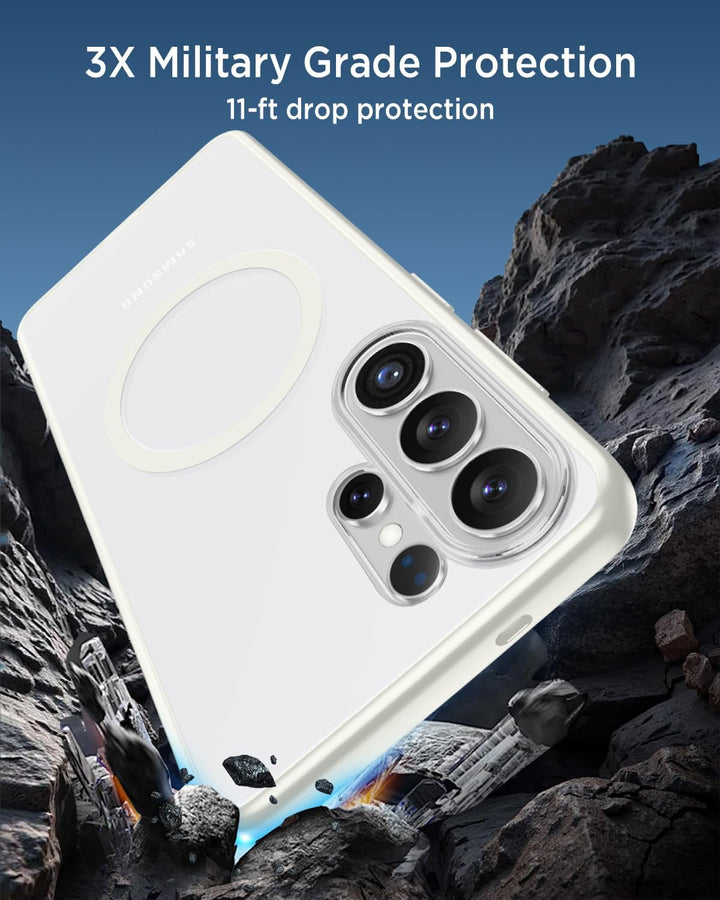 Miimall Magnetische Hülle Kompatibel mit Samsung Galaxy S26 Ultra Hülle Ultradünn 2026, PC+TPU Stoss