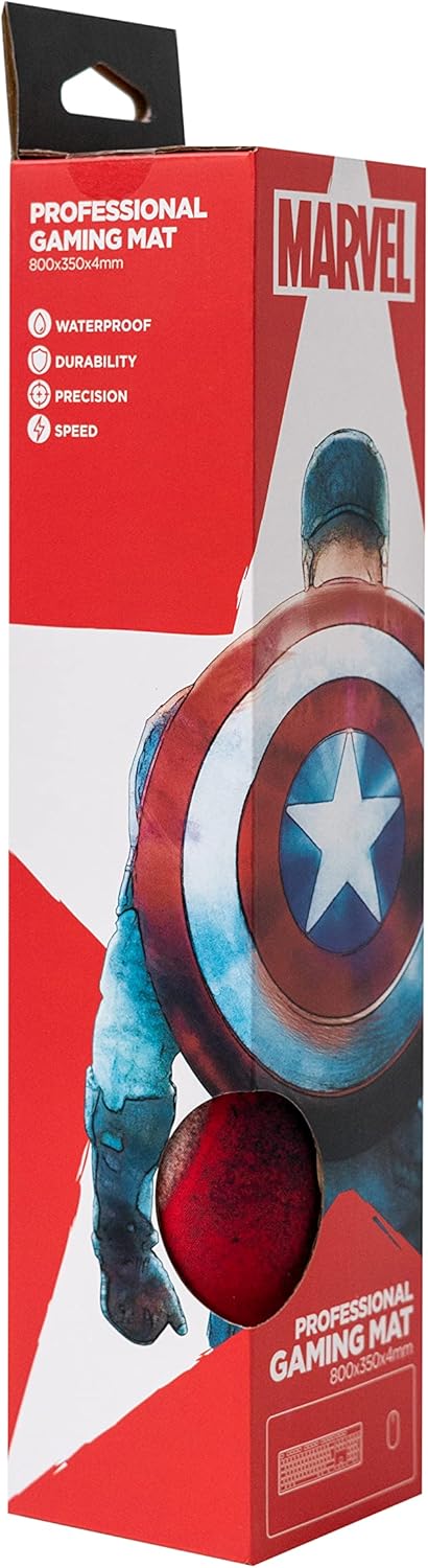 Grupo Erik Gaming Mauspad XXL Marvel Shild Gaming Mousepad XXL rutschfest und Wasserabweisend Mauspa