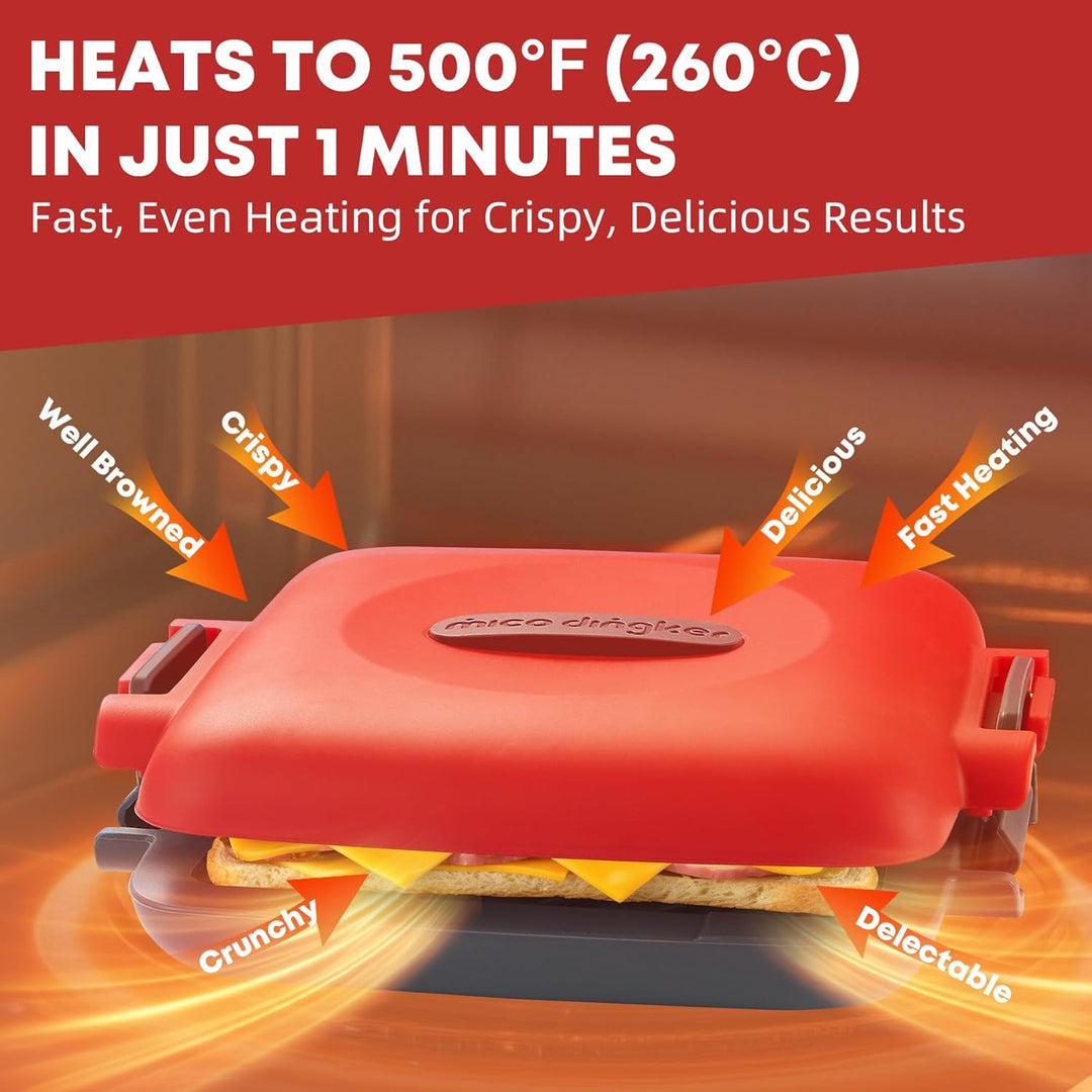 Sandwichmaker, Sandwichtoaster für Mikrowelle, Antihaftbeschichteter Sandwich-Toaster, Panini Sandwi