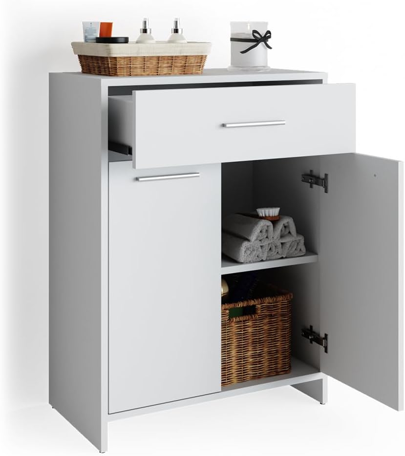 Vicco Midischrank Kiko, Weiss, 60 x 80 cm Weiss 60x80, Weiss 60x80