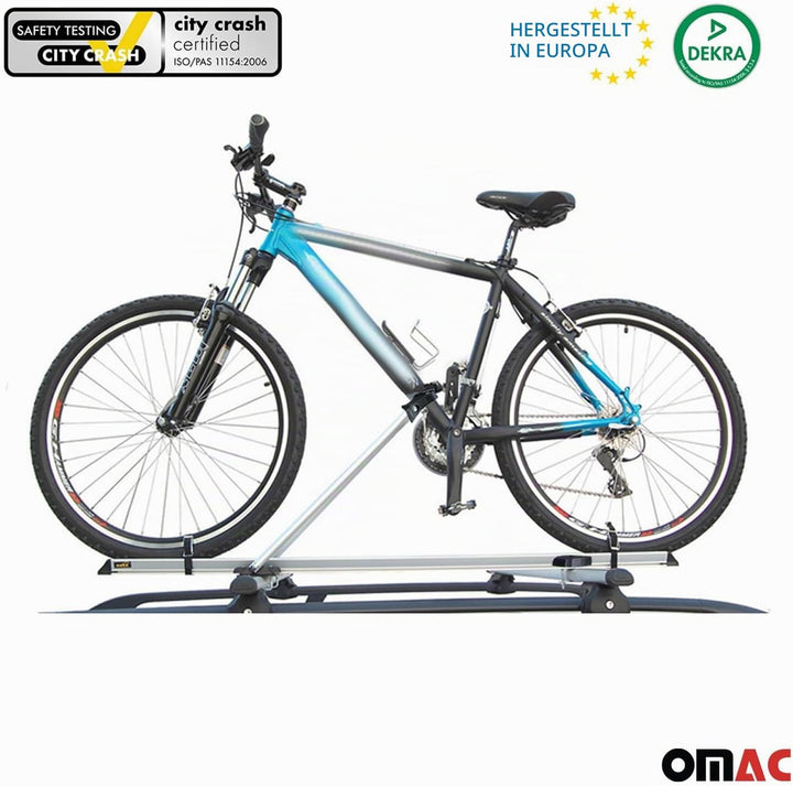 Fahrradträger Dachfahrradträger bis 17kg Aluminium Silber Fahrradhalter 2tlg 17 kg / 2tlg Aluminium,