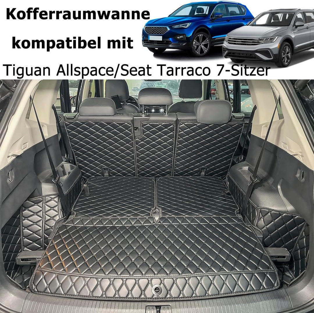Kofferraumwanne kompatibel mit VW Tiguan Allspace/Seat Tarraco 7-Sitzer 2017-2025 | Kofferraummatte