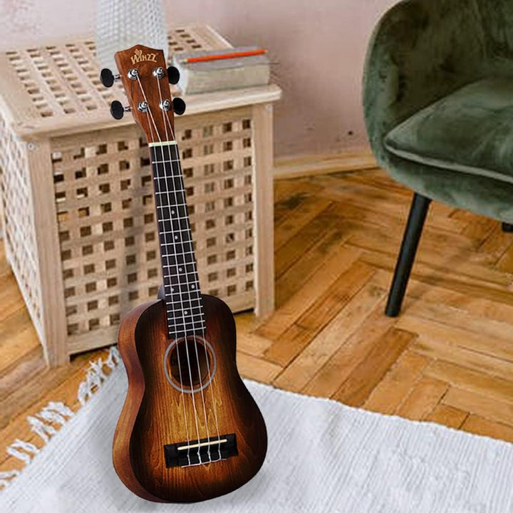 Winzz 21" Sopran Ukulele Anfänger Set Kinderm Erwachsene, Einzigartiges Farbdesign, mit Tasche, Stim