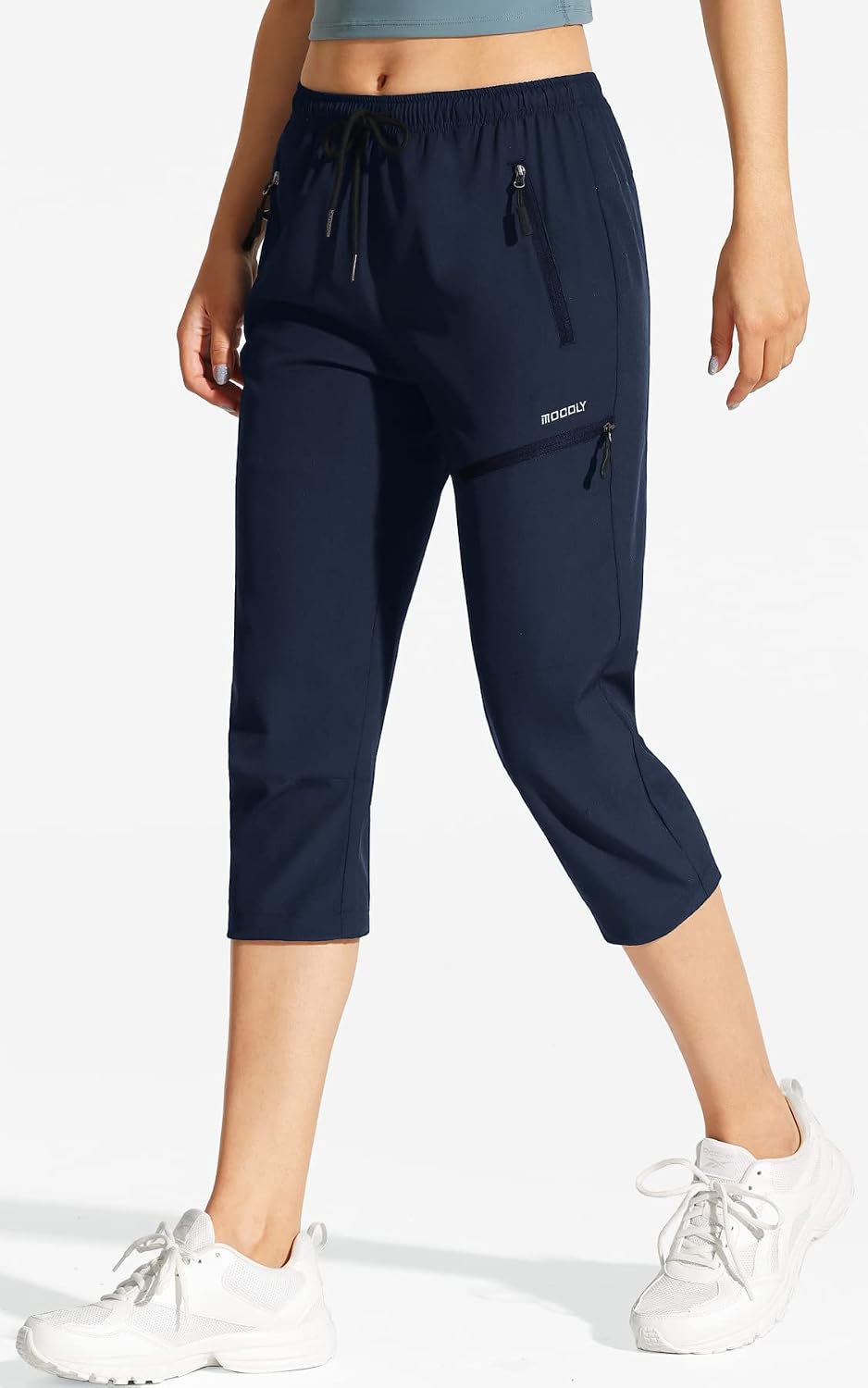 MOCOLY Damen Wanderhose Cargohose Wasserdicht Elastische Outdoorhose Cargo Jogginghose Trekkinghose