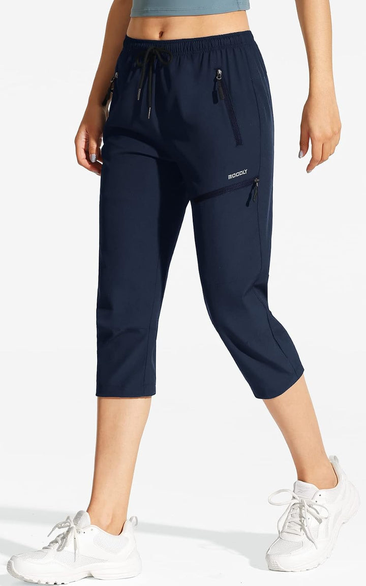 MOCOLY Damen Wanderhose Cargohose Wasserdicht Elastische Outdoorhose Cargo Jogginghose Trekkinghose