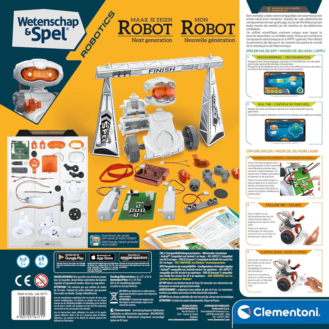 Clementoni - 56171 - Wissenschaft & Spiel - Mio Roboter - Spielzeugroboter (Französisch Sprache, Nie