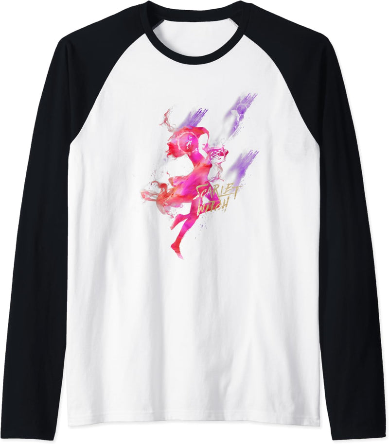 Marvel Scarlet Witch Silhouette Watercolor Poster Raglan