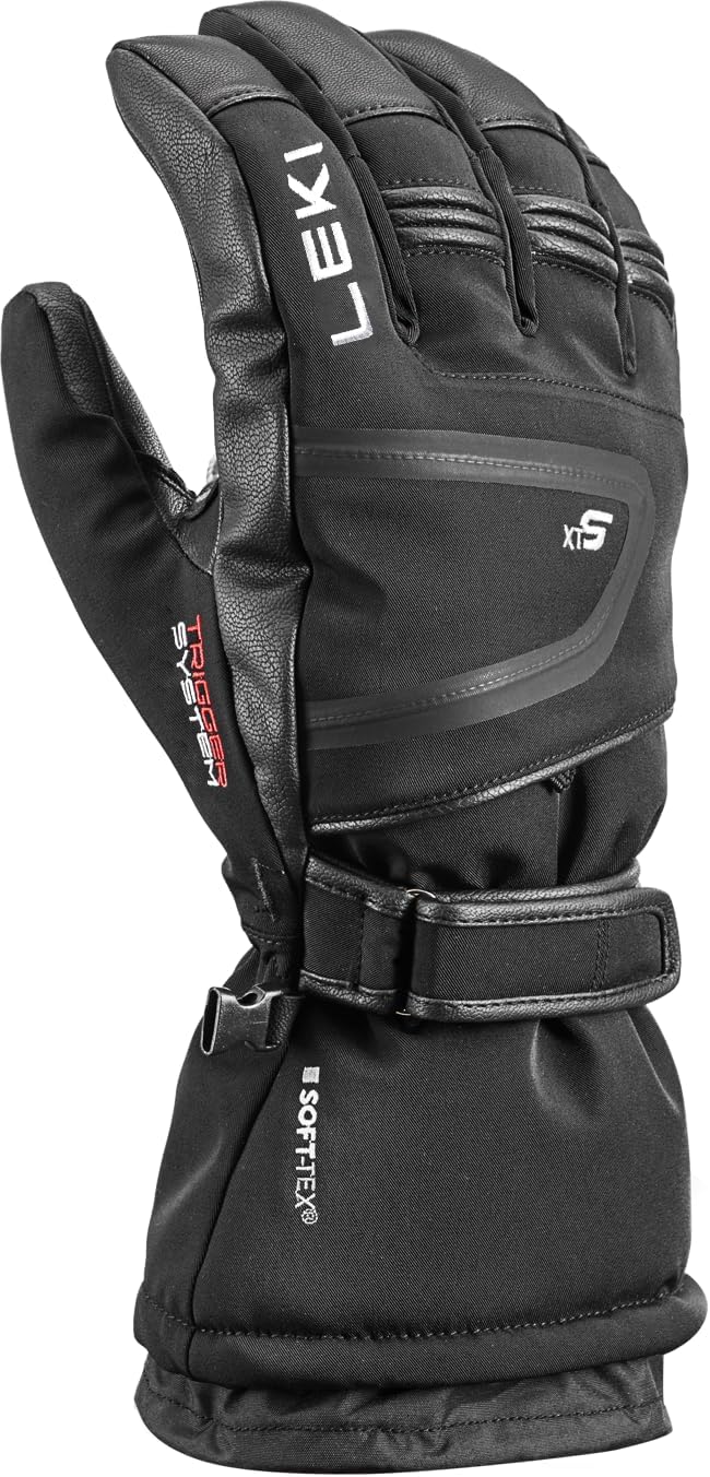 LEKI Detect XT 3D Handschuhe Skihandschuhe Fingerhandschuhe Schwarz EU 8, Schwarz EU 8