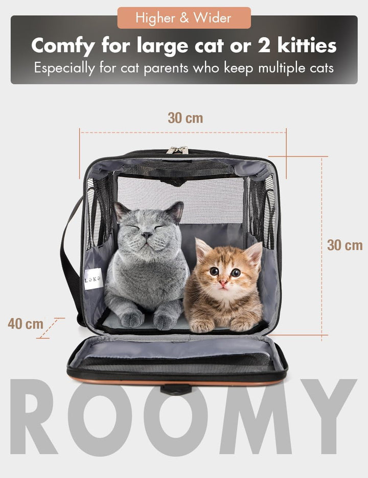 Hunde Transportbox mit Rollen, Katzen Wagen für Transport, transporttasche Hund klein für Auto, Katz