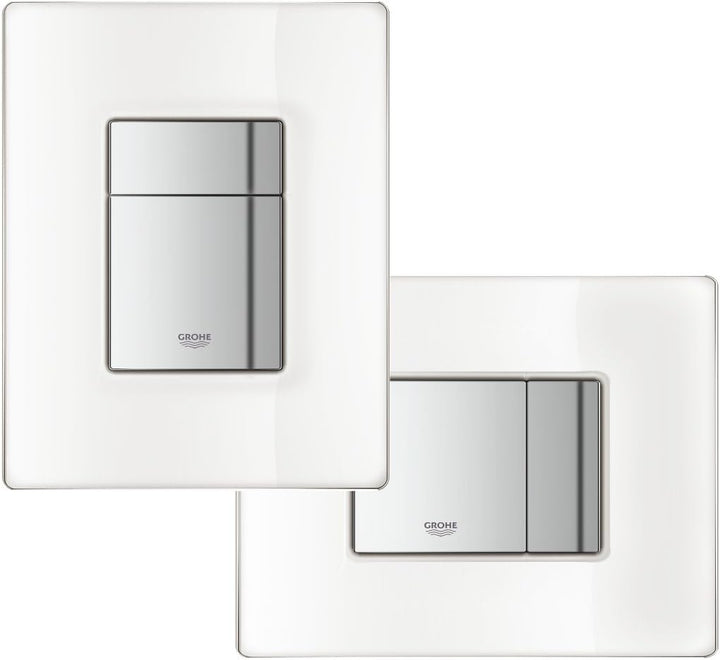 GROHE Skate Cosmopolitan Sanitärsysteme - Abdeckplatte (mit Glasoberfläche) moon white, 38845LS0 Kla