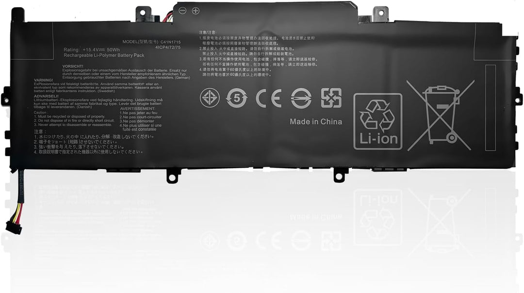 7XINbox 15,4V 50Wh C41N1715 4ICP4/72/75 0B200-02760000 Laptop-Akku kompatibel mit Asus Zenbook 13 UX