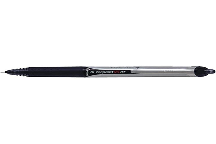 Pilot V5 RT Tintenroller, einziehbar, 0,5 mm, Schwarz, 12 Stück Schwarz Packung mit 12, Schwarz Pack