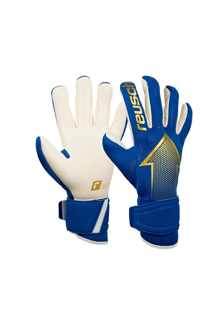 Reusch Herren Arrow Unisex Torwarthandschuhe mit Innennaht Schnitt und Grip Gold X Belag, Geeignet f