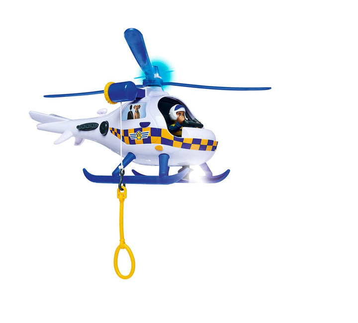 Simba - Feuerwehrmann Sam – Hubschrauber Polizei – Funktionen Sound und Licht – Figuren Rosa + Radar