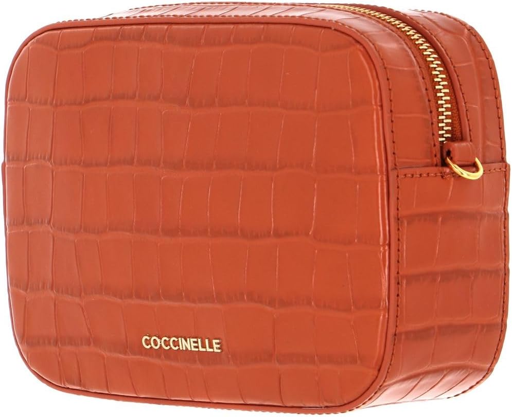 Coccinelle Mini Bag Croco Leather Chestnut