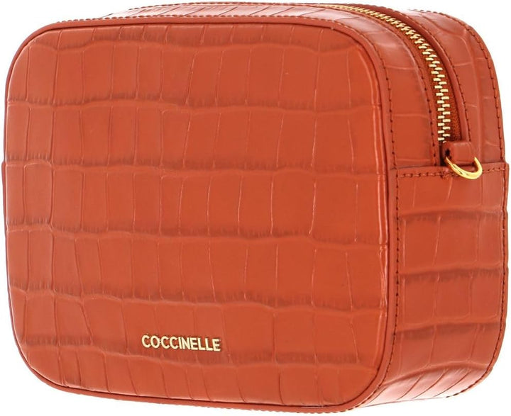 Coccinelle Mini Bag Croco Leather Chestnut