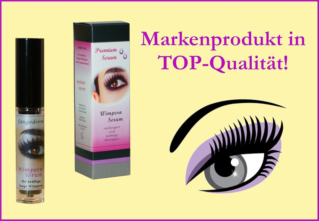 Wimpernserum - Wimpernverlängerung; (2x 6 ml) - Schwarz, 2x 6 ml