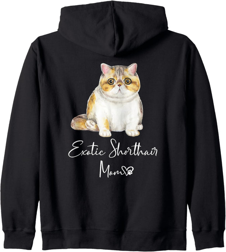 EXOTIC SHORTHAIR MOM Mama Katze Katzenmama Frauchen Kapuzenjacke